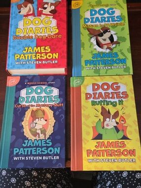 * Set Of 4 * James Patterson With Steven Butler DOG DIARIES Hardback Books